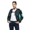 Dainese RACING 4 dámská sportovní kožená bunda černá/aqua vel.46